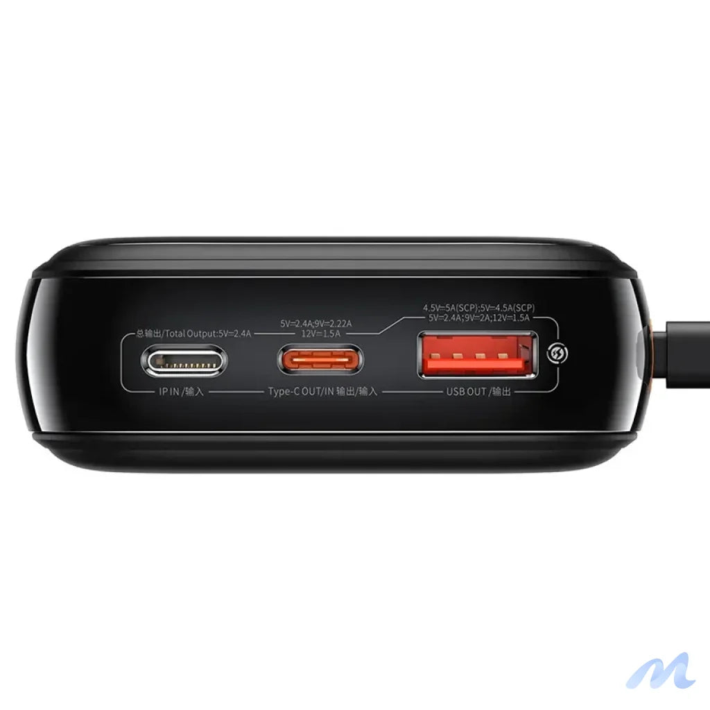 Powerbank Baseus Qpow PRO with Lightning cable, USB-C port and USB 20000mAh, 20W (Black)