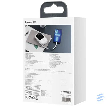 Powerbank Baseus Qpow PRO with Lightning cable USB C port and USB 20000mAh 20W (White) Powerbanks