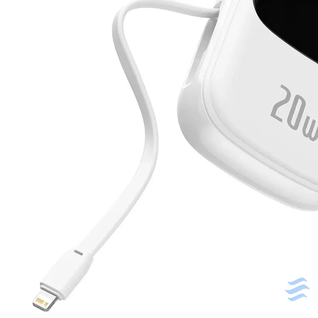 Powerbank Baseus Qpow PRO with Lightning cable USB C port and USB 20000mAh 20W (White) Powerbanks