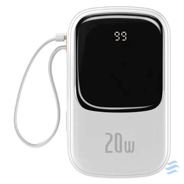 Powerbank Baseus Qpow PRO with Lightning cable USB C port and USB 20000mAh 20W (White) Powerbanks