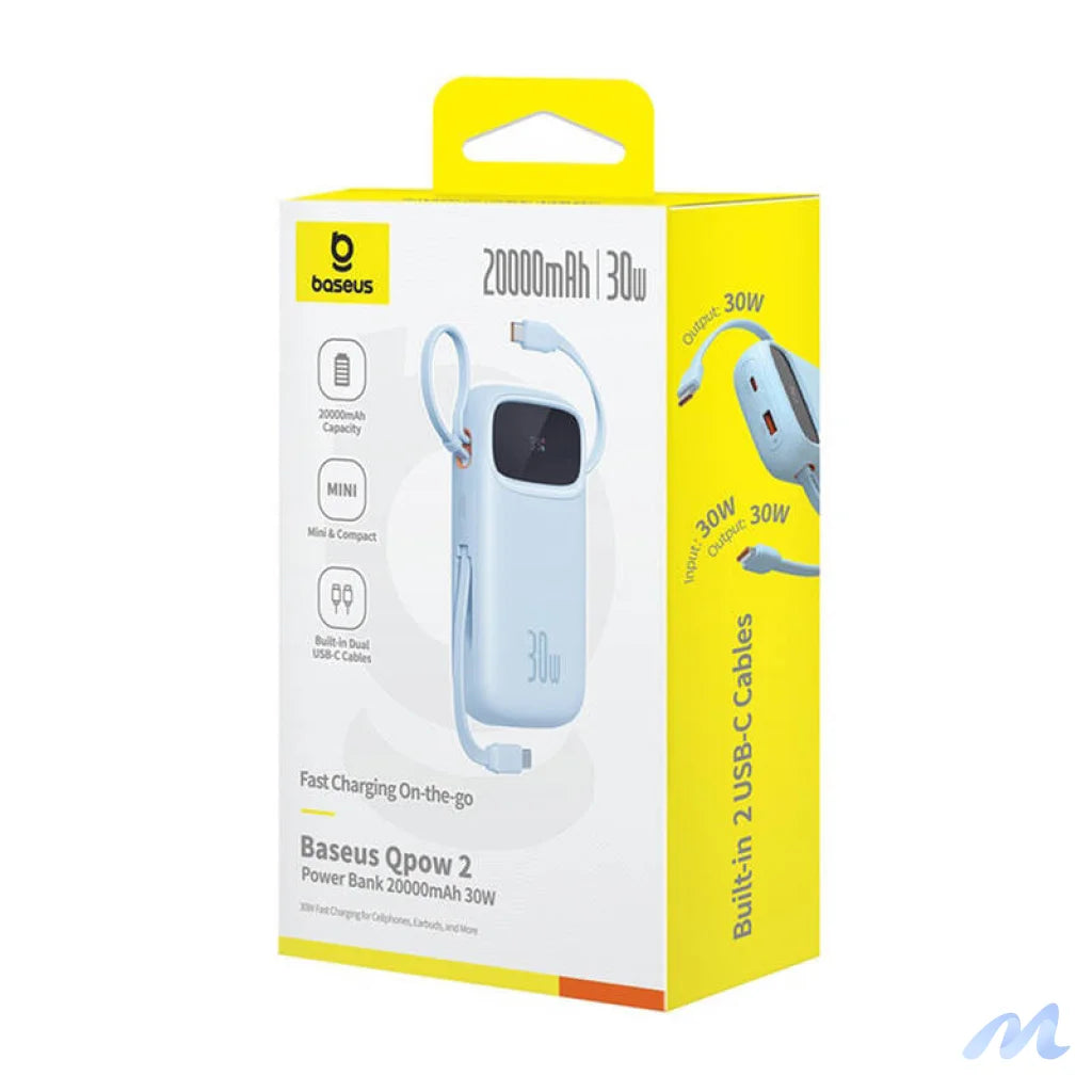 Powerbank Baseus QPow2 20000mAh 30W 2xUSB-C (blue)