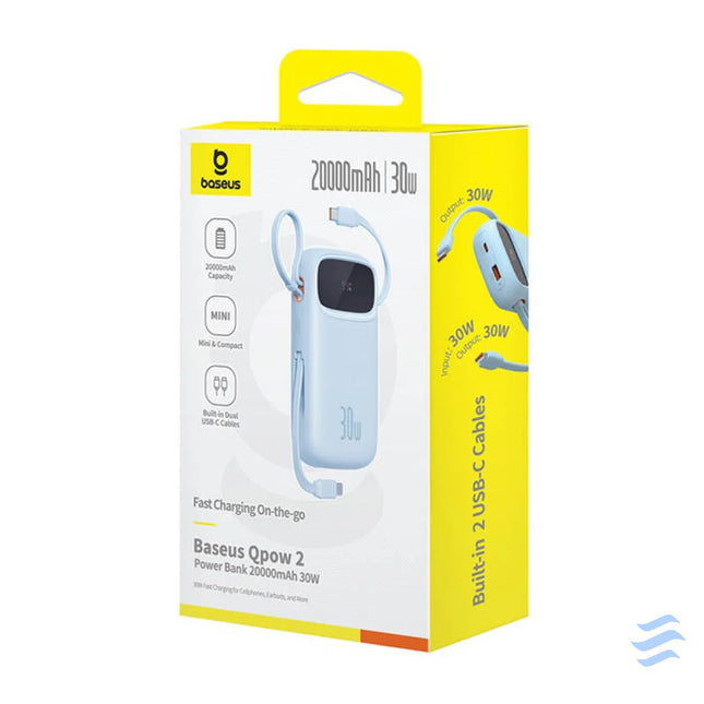 Powerbank Baseus QPow2 20000mAh 30W 2xUSB C (blue) Powerbanks
