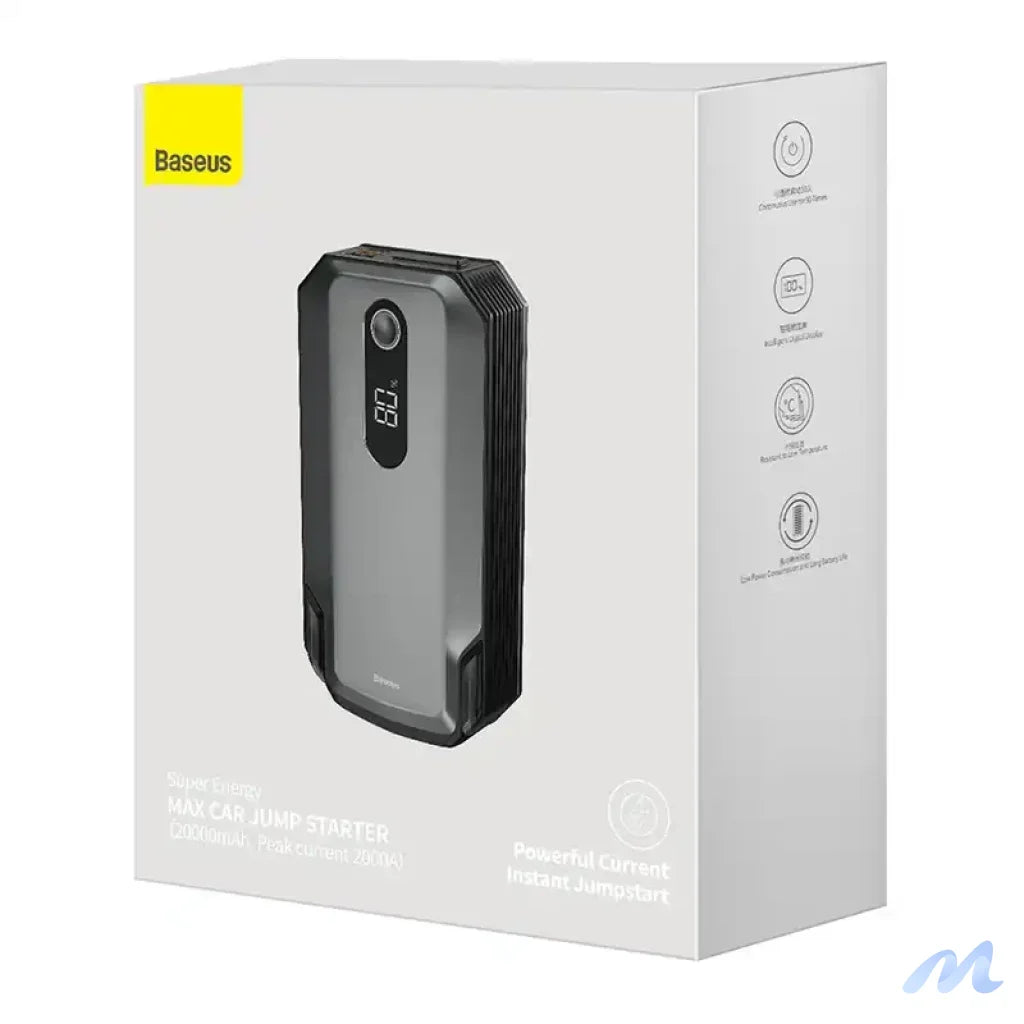 Powerbank / Baseus Super Energy Max Car Jump Starter, 20000mAh, 2000A, USB (Black)
