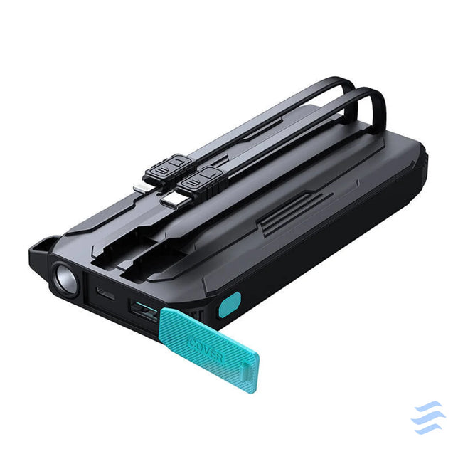 Powerbank Joyroom JR L017 10000mAh 22.5W with Lightning + USB C cable (black) Powerbanks