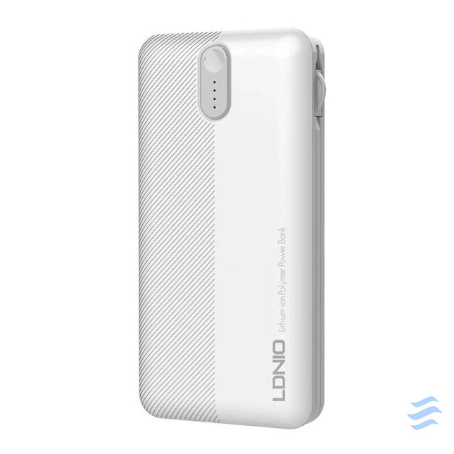 Powerbank LDNIO PL1013 10000mAh + 3in1 cable (white) Powerbanks