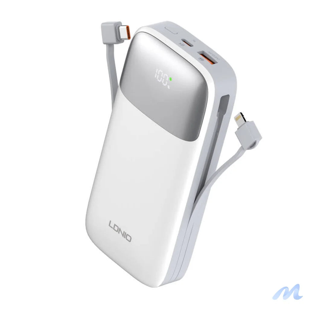 Powerbank LDNIO PQ20 22.5W 20000mAh USB-C, lightning (biały)