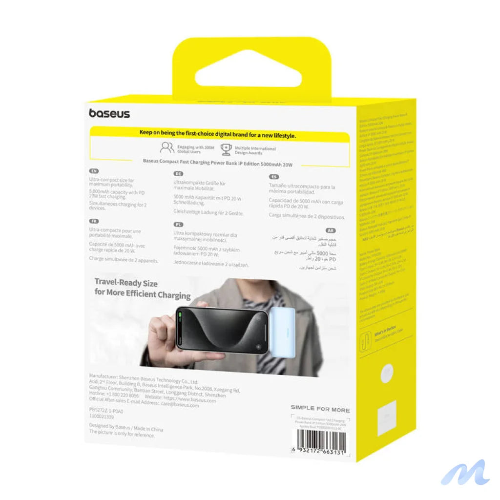 Powerbank OS-Baseus Compact IP 5000mAh 20W (blue)