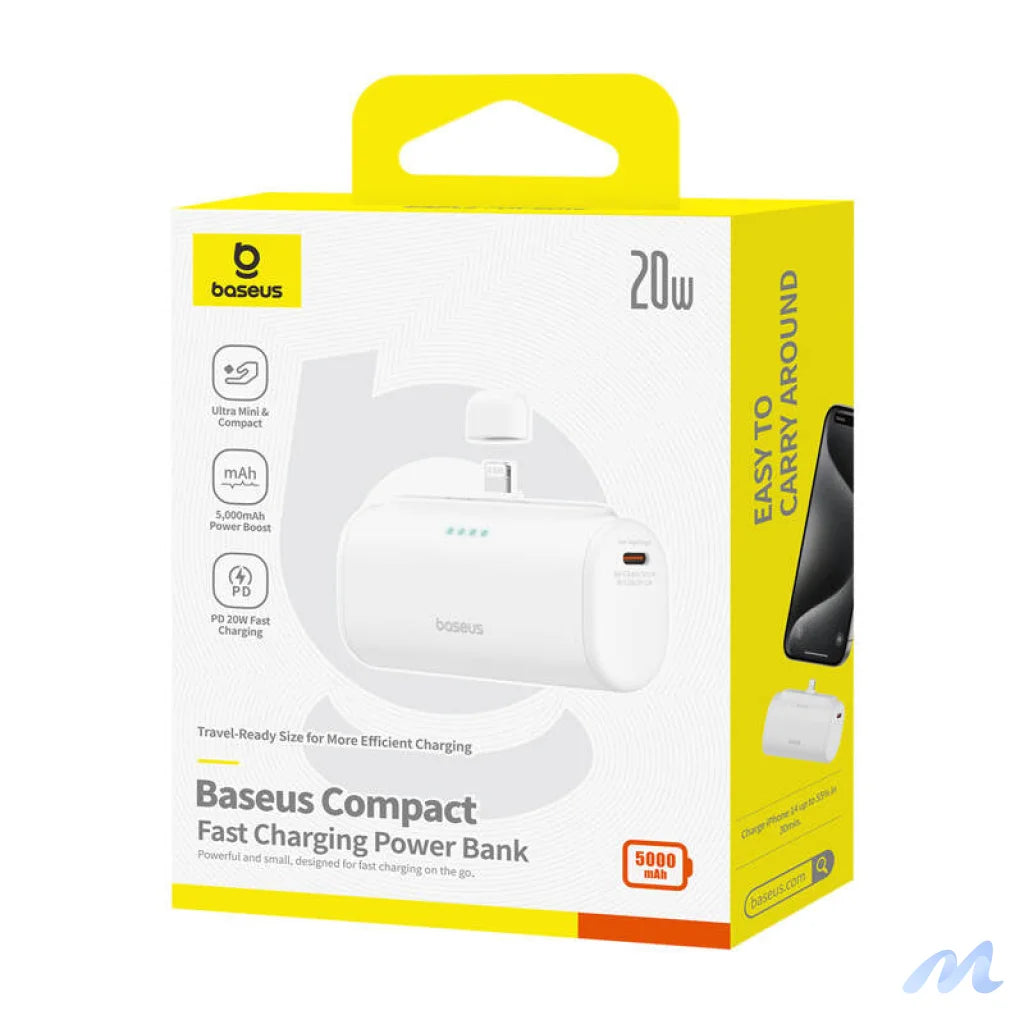 Powerbank OS-Baseus Compact IP 5000mAh 20W (white)