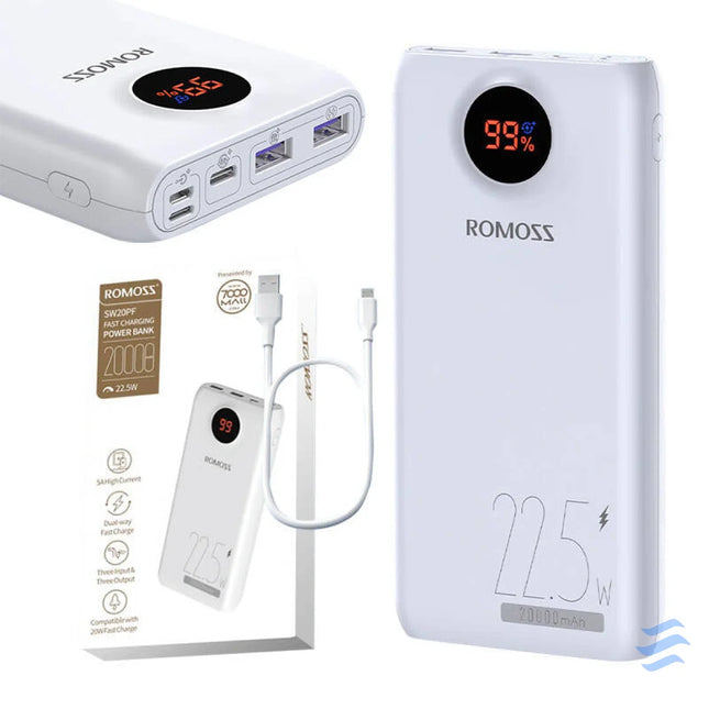 Powerbank Romoss SW20PF 20000mAh 22.5W (white) Powerbanks