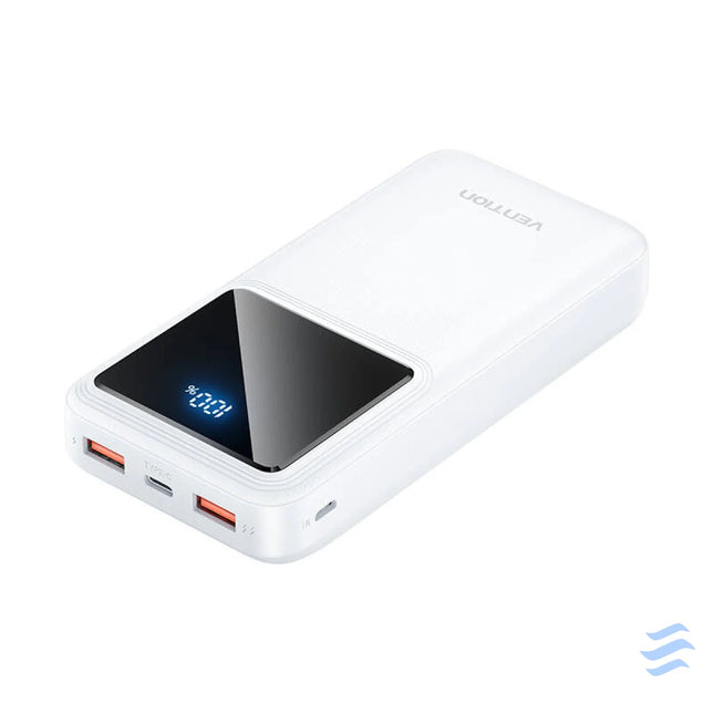 Powerbank Vention FHLW0 20000mAh Micro USB USB C 2xUSB A 22.5W (white) Powerbanks