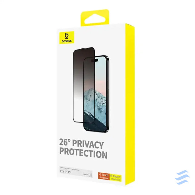 Privacy Protection Tempered Glass Baseus Diamond iPhone 15 For smartphones