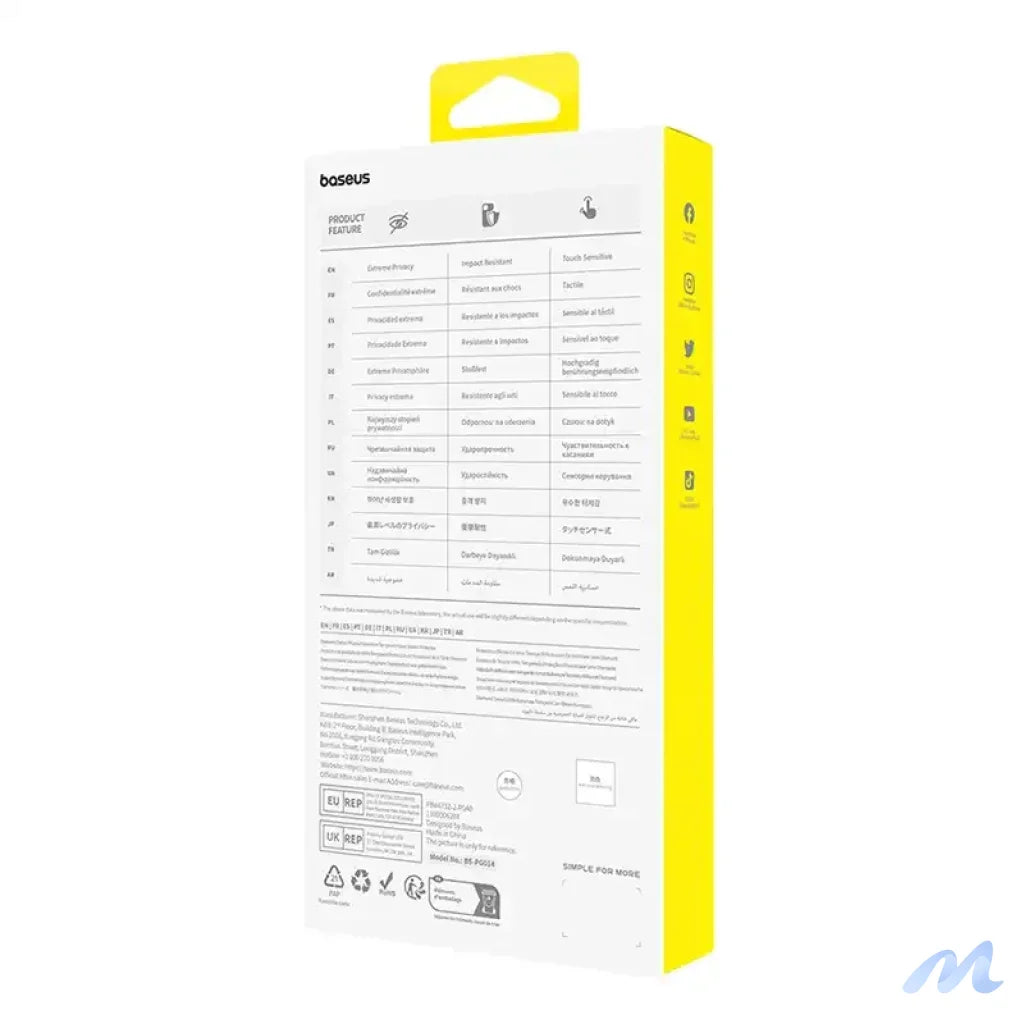 Privacy Protection Tempered Glass Baseus Diamond  iPhone 15