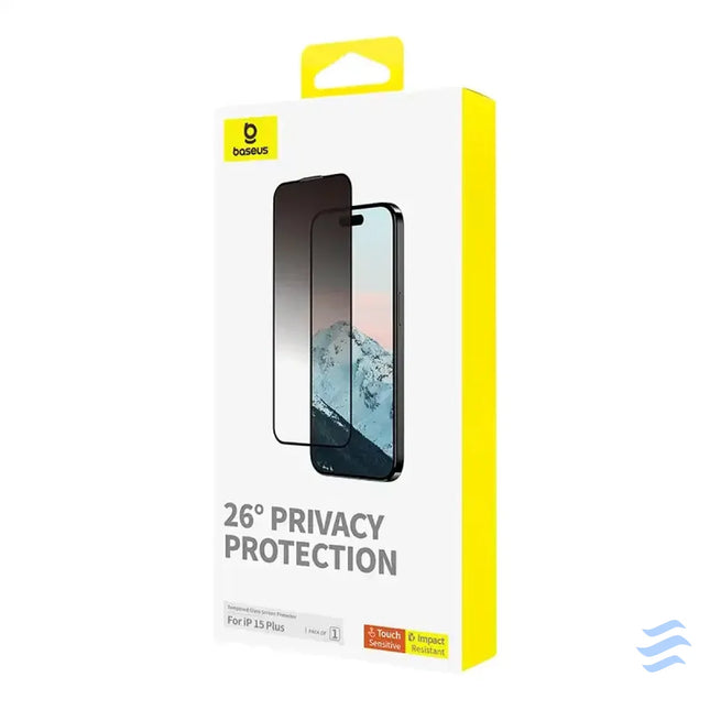 Privacy Protection Tempered Glass Baseus Diamond iPhone 15 Plus For smartphones