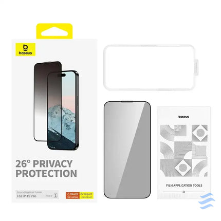 Privacy Protection Tempered Glass Baseus Diamond iPhone 15 Pro For smartphones
