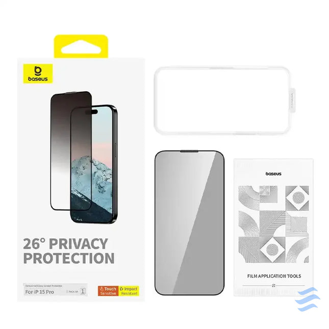 Privacy Protection Tempered Glass Baseus Diamond iPhone 15 Pro For smartphones