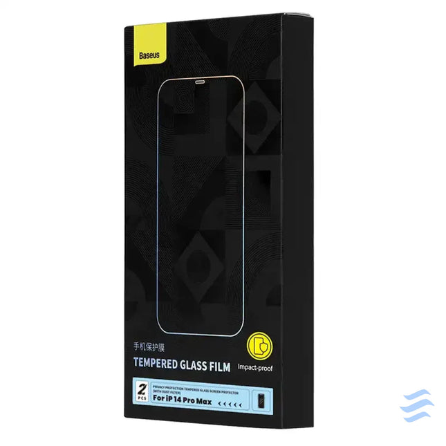 Privacy tempered Glass Baseus Iphone 14 Pro Max (2pcs) with 2 cleaning kits and dust proof installation tool For