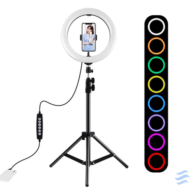 Puluz 1.1m tripod with RGBW LED lighting 26cm vlog / stream / smartphone PKT3044 Ring lights
