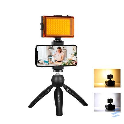 Puluz live recording set tripod + LED lamp + phone clip PKT3131B Sets
