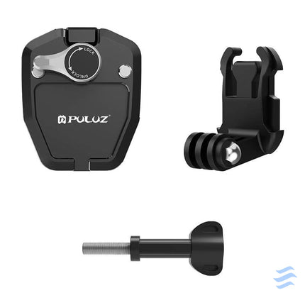 PULUZ motorcycle windshield clip for sports cameras (DJI Osmo Action 4 GoPro Hero 12 Insta360 Ace Pro / X4)(black)