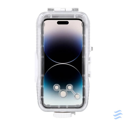 Puluz plastic waterproof case for iPhone 15 Plus/15 Pro Max/14 Plus/14 Pro Max/13 Pro Max/12 Pro Max/11 Pro Max (white)