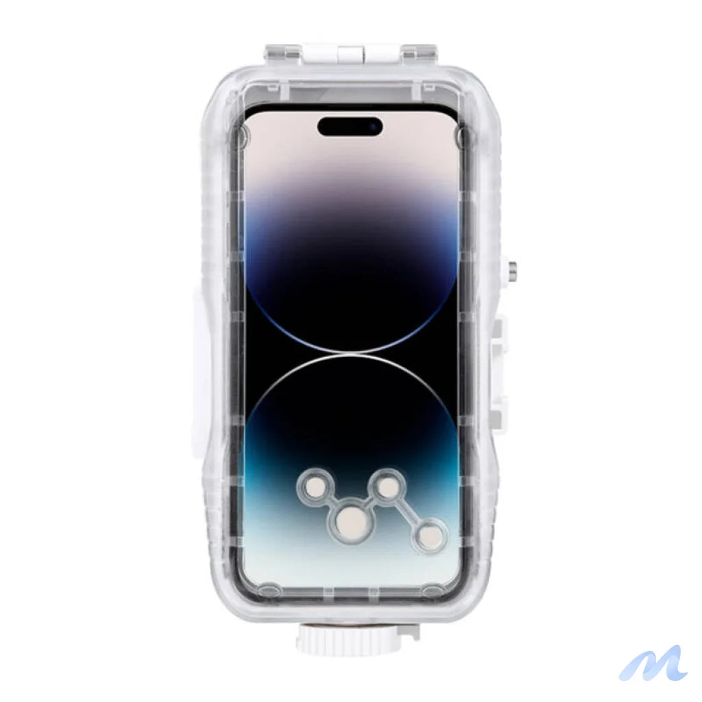 Puluz plastic waterproof case for iPhone 15 Plus/15 Pro Max/14 Plus/14 Pro Max/13 Pro Max/12 Pro Max/11 Pro Max (white)