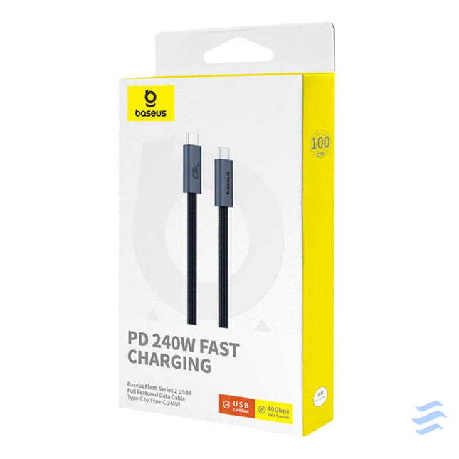 Quick Charge USB C Baseus Flash 240W 1m (black) USB C to USB C