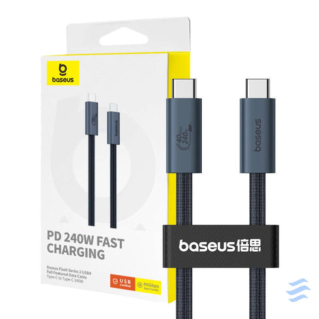 Quick Charge USB C Baseus Flash 240W 1m (black) USB C to USB C