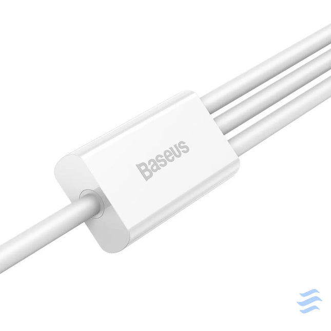 Quick Charge USB to M + L + C Baseus Superior Data 3.5A 1m (White) Combo Cables