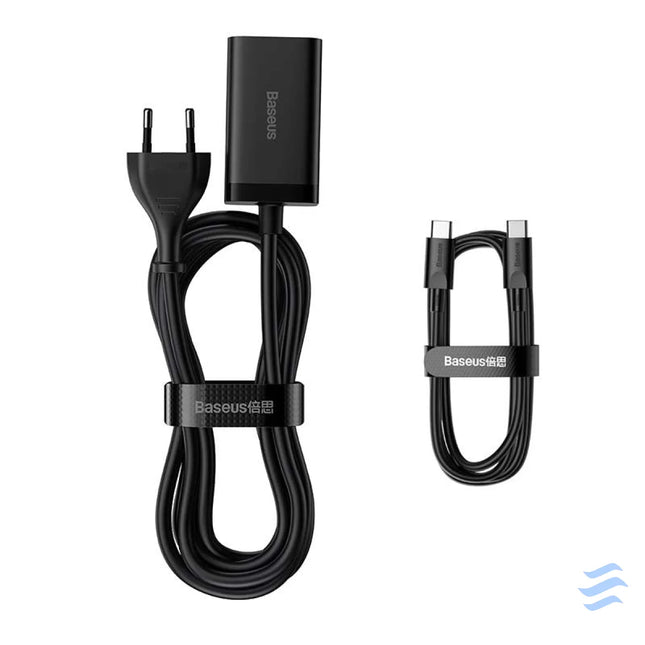Quick Charger Baseus GaN3 Pro 2x USB C 2x USB 65W (black) mains chargers