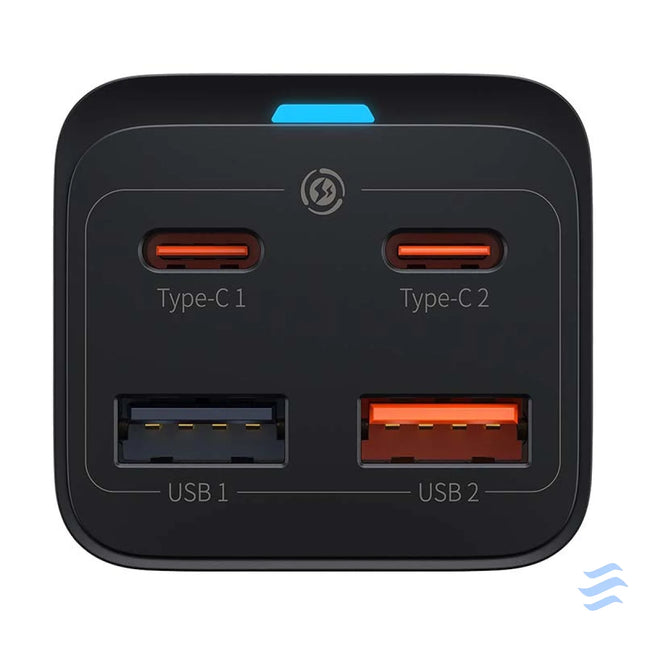 Quick Charger Baseus GaN3 Pro 2x USB C 2x USB 65W (black) mains chargers
