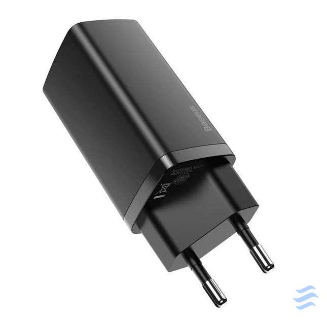 Quick Travel Charger Baseus GaN2 Lite USB + C 65W EU (black) mains chargers