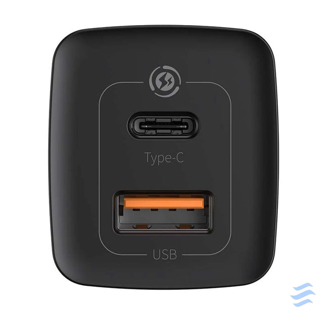 Quick Travel Charger Baseus GaN2 Lite USB + C 65W EU (black) mains chargers