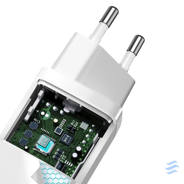 Quick Travel Charger Baseus GaN2 Lite USB + C 65W EU (white) mains chargers