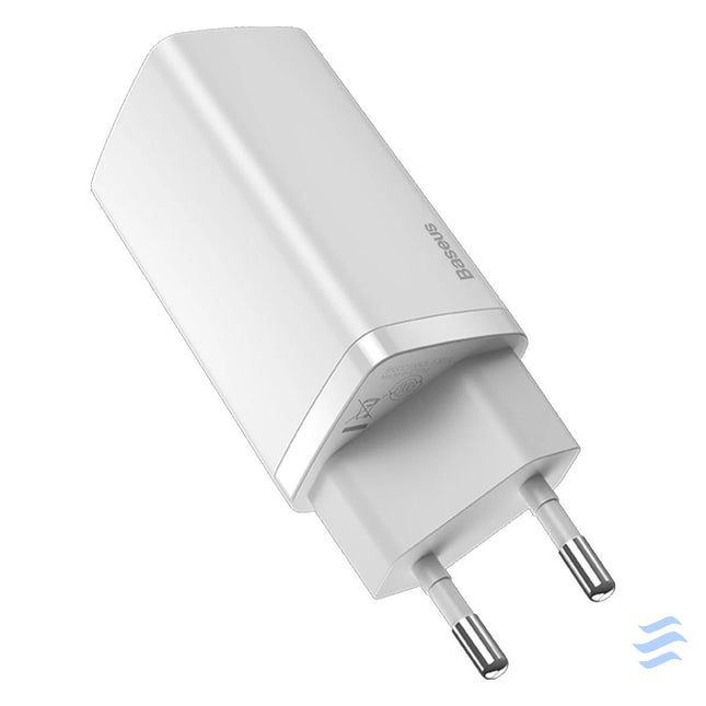 Quick Travel Charger Baseus GaN2 Lite USB + C 65W EU (white) mains chargers