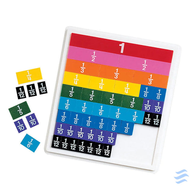 Rainbow Fraction Tiles With Tray Learning Resources LER 0615 Educational and interactive