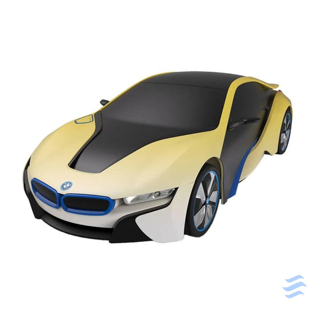 RASTAR R/C 1:24 BMW i8 remote controlled car UV sensitive (white and yellow) Remote controlled cars