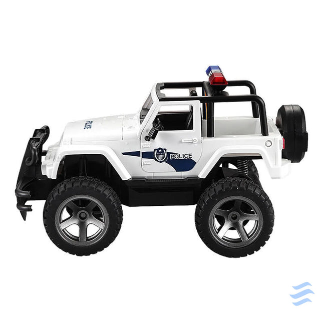 Remote controlled car 1:12 Double Eagle (white) Jeep (Police) E550 003 Remote controlled cars