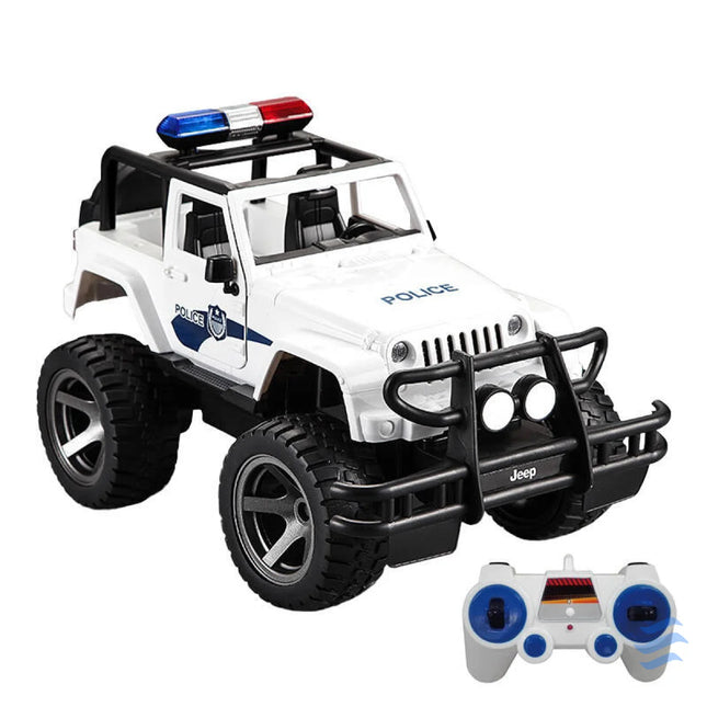 Remote controlled car 1:12 Double Eagle (white) Jeep (Police) E550 003 Remote controlled cars