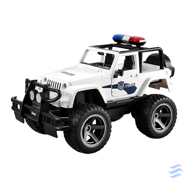 Remote controlled car 1:12 Double Eagle (white) Jeep (Police) E550 003 Remote controlled cars