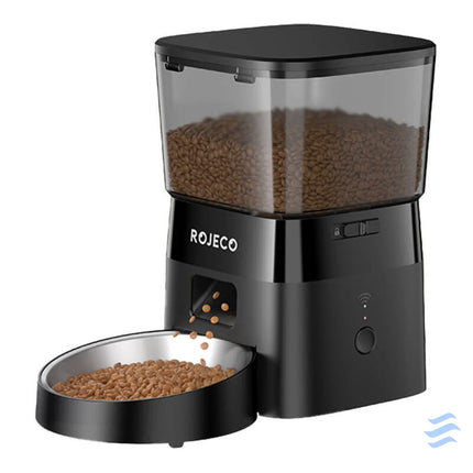 Rojeco 2L Automatic Pet Feeder WiFi Version (black) Bowls