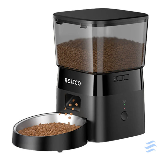 Rojeco 2L Automatic Pet Feeder WiFi Version (black) Bowls