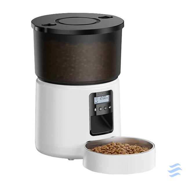 Rojeco 3L Automatic Feed Dispenser Button Version (White) Bowls