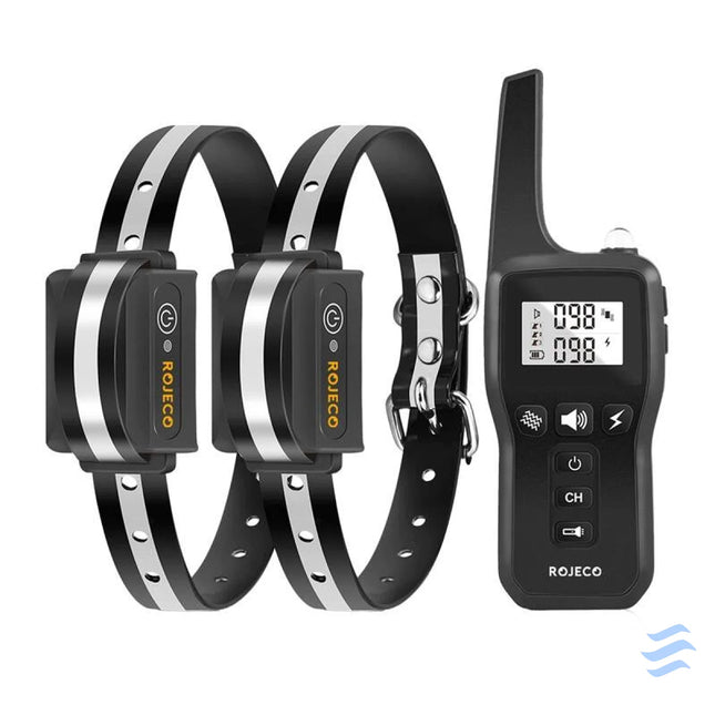 Rojeco PD529 1000m Dog Training Collar with 2 Collars (black) Walking and transportation