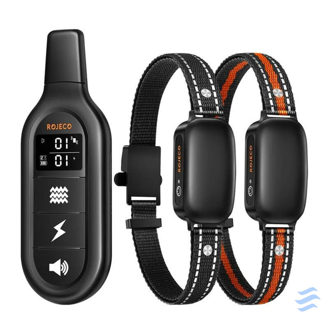 RojecoPD521 1000m Dog Training Collar with 2 collars (black) Walking and transportation