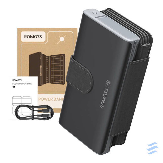 ROMOSS Solar Powerbank 30000mAh 65W Black Powerbanks