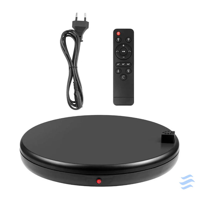 Rotating display stand Puluz with power socket 45 cm (black) Stands