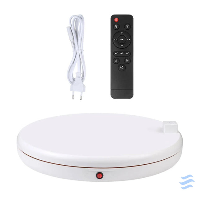 Rotating display stand Puluz with power socket 45 cm (white) Stands