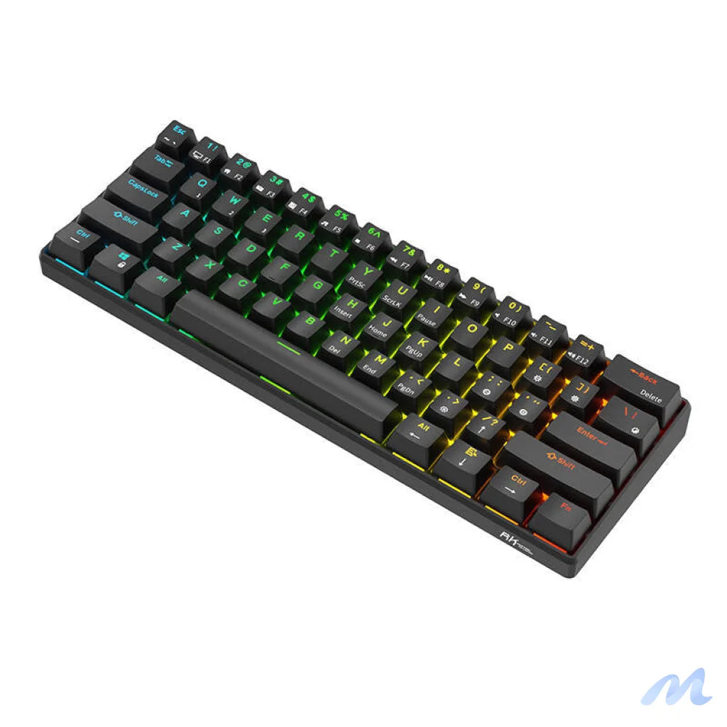 Royal Kludge RK61 RGB mechanical keyboard, red switch (black) (QWERTY)