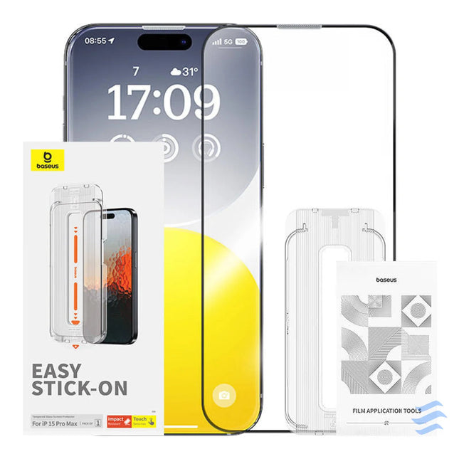 Sapphire Tempered Glass Baseus 0.3mm for iPhone 15 ProMax For smartphones