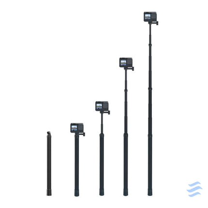 Selfie Stick 2.7M TELESIN carbon fiber for sports cameras Straps mounts and holders